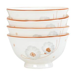 新款饭碗家用10个装陶瓷碗中式简约小碗微波炉瓷碗釉中彩面碗大碗