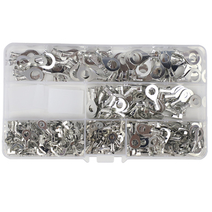 DJ431圆型接线片开口线鼻子接地片冷压端子3-8mm组合套装送压线钳