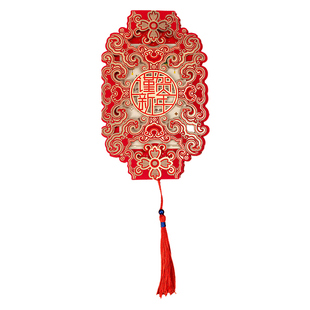 创意流苏新年贺卡定制春节中国风商务公司员工客户感谢马年卡片