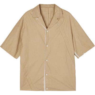 速写outlets奥莱男装夏季末折扣衬衣短袖宽松含棉翻领9N6212270