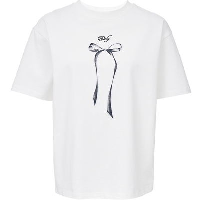 ONLY甜美蝴蝶结宽松阔版T恤