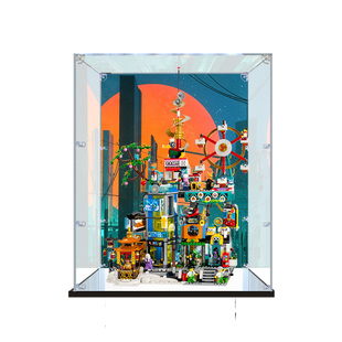 适用乐高80054悟空小侠万千城积木模型手办防尘罩子亚克力展示盒