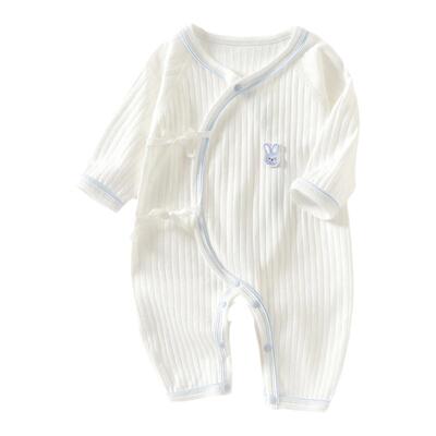 斜襟系带蝴蝶衣纯棉春秋舒适印花