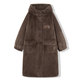 【299/件】EPTISON韩系毛绒外套2025冬季新款保暖长款可爱大衣女