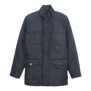 伦敦雾中青年男士百搭中款棉服冬季新款休闲保暖立领棉衣服外套男