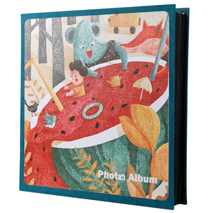 相册本影集大容量插页式纪念册儿童家庭版宝宝成长记录册照片6寸5