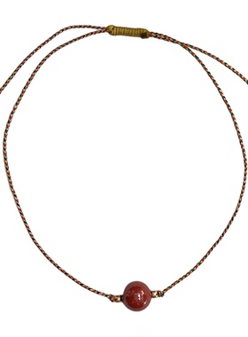 新中式朱砂细手绳本命年手链