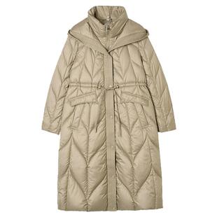 奥莱专柜撤柜正品 汉货精品HH冬装新款 白鸭绒加长款防寒羽绒服女