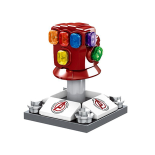 复仇者联盟4终局之战钢铁侠纳米无限宝石手套MOC积木玩具益智拼装