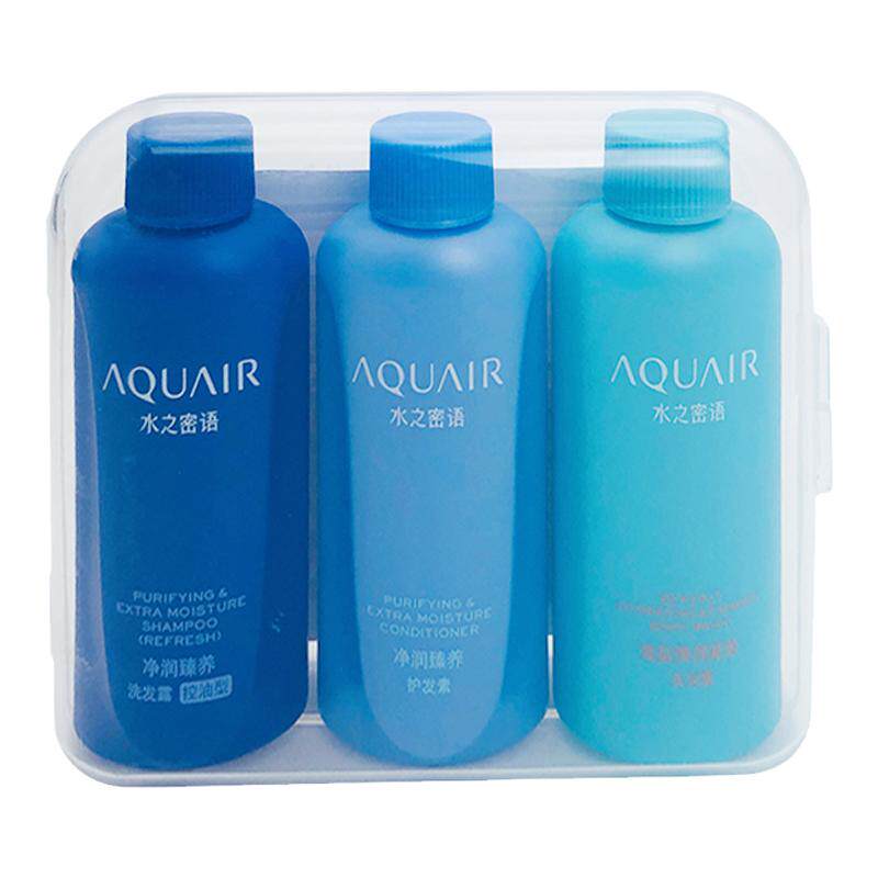 日本AQUAIR水之密语控油型洗发水洗护沐浴露便携旅行套装50ml*3