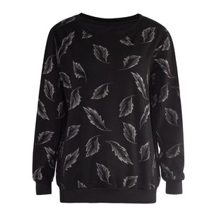 圆领黑色卫衣女款2026新款春装港味chic上衣欧货衣服无帽外套