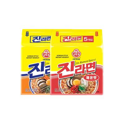 【自营】韩国进口不倒翁金拉面辣味真海鲜拉面方便面泡面袋装速食