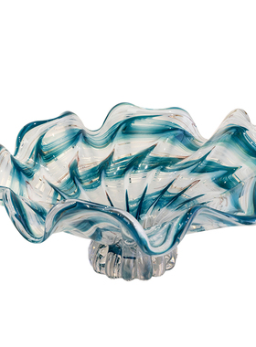 柏梵轻奢玻璃果盘摆件高级感