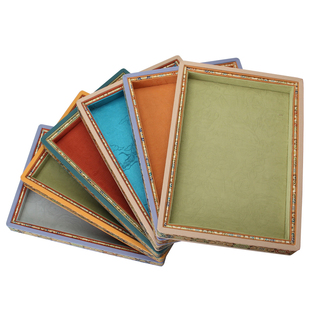 中国民族风首饰品收纳盘宋锦布加厚新中式展示看货托架柜台道具