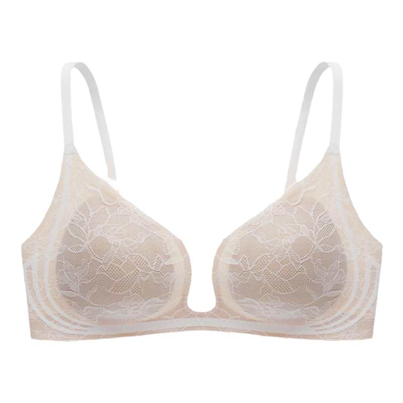 【花海】伊维斯内衣女小胸微聚拢软支撑海豚杯无钢圈胸罩蕾丝文