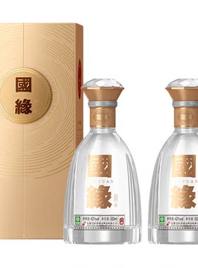 【酒厂自营-江苏版】今世缘国缘对开42度500ml*2两瓶装商务宴请