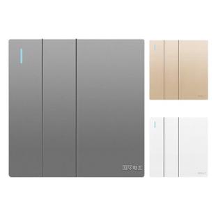 中途开关三开多控一开二开三控面板三联一灯单开双开暗装明装86型