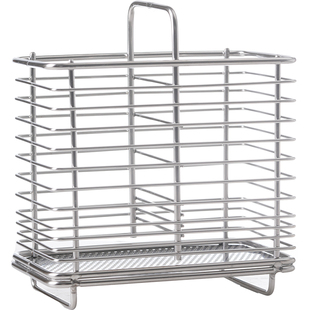 肆月不锈钢筷子筒筷笼家用收纳筷架沥水架餐具笼壁挂置物架筷子笼