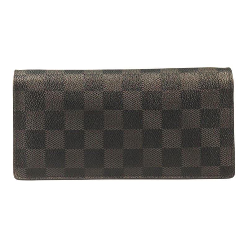 中古「8.5新」LOUIS VUITTON(路易威登)BRAZZA 钱夹 黑棋盘格钱包