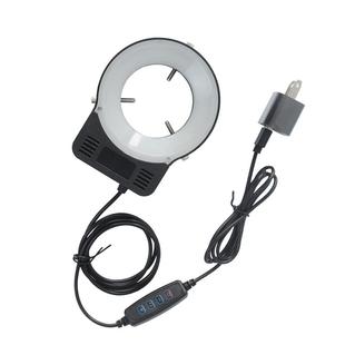 PDOK体视显微镜LED光源环形灯三色灯光可调机器视觉光源灯单筒射灯CCD工业相机补光灯均匀照射磨砂罩柔和光线