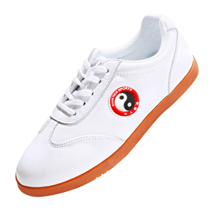 太极鞋女真皮牛筋底秋冬季新款武术鞋专用太极拳鞋八段锦练功鞋男