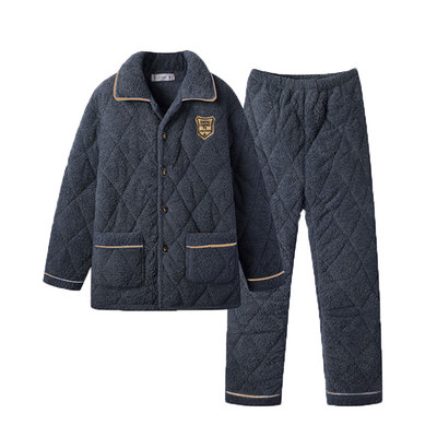 浪莎珊瑚绒男款睡衣秋冬季家居服