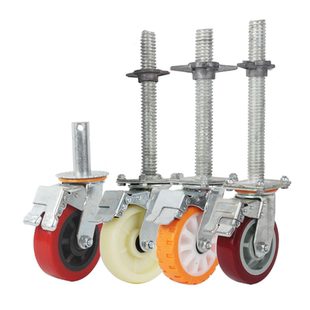 脚手架轮子厂家直销移动脚轮万向轮脚手架配件6寸脚轮AB双刹脚轮
