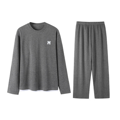 男童家居服纯棉加厚春秋长袖睡衣