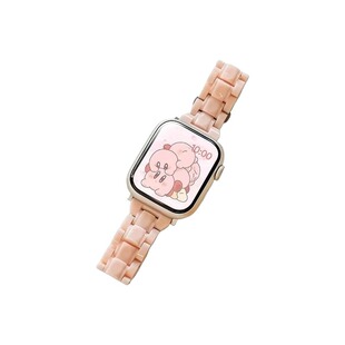 适用iwatch11手表S10新款细腰三珠树脂表带苹果S9女生iwatch腕带SE夏天8时尚7个性6智能配件42mm运动可爱创意