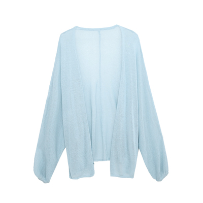 荒荒家 蝙蝠袖宽松针织开衫2025夏季新款薄款微透慵懒垂感外套女