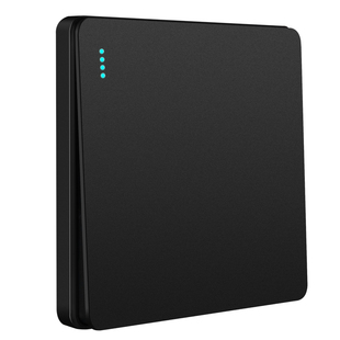 国际电工黑色86型一位一开双控开关家用单开双联单联双控灯开关