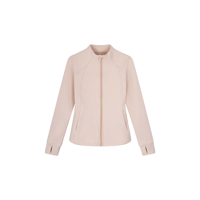 安妮不火穿出小蛮腰正肩修身磨毛外套女微胖大码收腰立领开衫外套