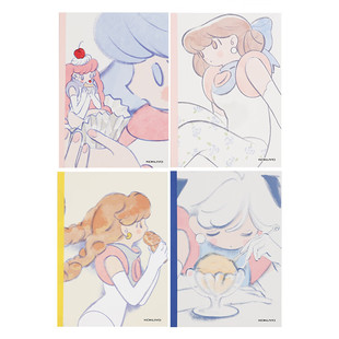 KOKUYO国誉插画师MiamMiamClub胶装本记事本设计可爱B5A笔记本子