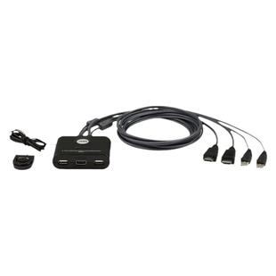 ATEN宏正CS22HF切换器HDMI KVM多电脑切换器支持机械键盘超高清分辨率2口USB外接按键1控2多兼容性即插即用型