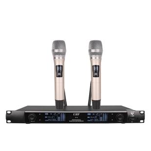 高级U段KTV唱歌无线话筒 卡拉OK家用专业麦克风 VHF一拖二手持