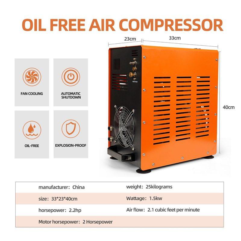 无油双缸水冷电动打气机大瓶30mpa供气可调测压泵高压充气泵40mpa