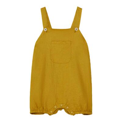 宝宝夏季苎麻背带裤柔软亲肤透气