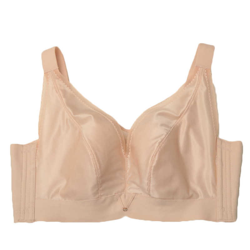 俏丹莉内衣女薄软钢圈乳胶杯大胸显小防走光调整型文胸罩8647D杯