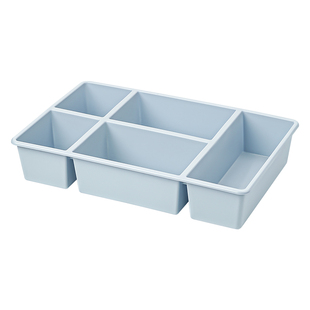 粉笔收纳盒讲台讲桌教室黑板擦整理盒班级盒子教师讲台桌粉笔盒文具置物架笔筒多格粉笔盒子塑料整理装黑板擦