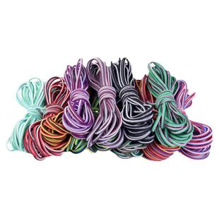 松紧绳橡筋弹力绳3毫米鞋带衣服绳3色柔软皮筋发绳圆橡皮筋松紧带