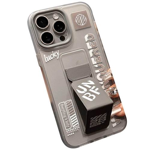 呆芒原创折叠磁吸支架简约磨砂质感适用iphone15promax手机壳ip苹果15pro全包14pm男士新款16商务13p保护壳17