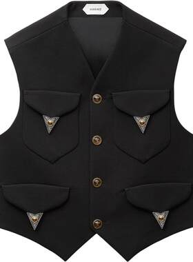 【早秋新品】VERSACE/范思哲 男士弹力羊毛马甲