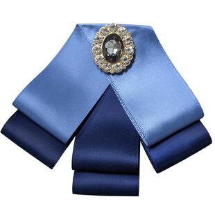 领花女职业配饰高档银行领结农行建行头花套装空姐邮政衬衫领饰品