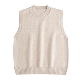 马甲女款2025新款春秋宽松外穿针织背心毛衣外套坎肩秋冬马夹外穿