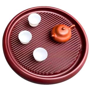 茶盘电木圆形家用客厅简约托盘电胶木茶具排水整块实木阳台圆茶海