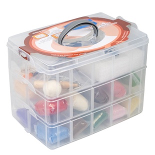 羊毛毡戳戳乐西班牙进口短纤羊毛条收纳盒套装新手初学者手工DIY