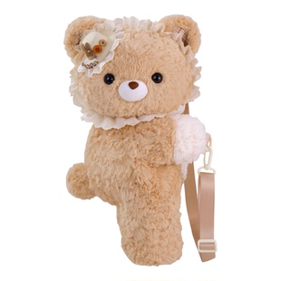 【小羊古力&小熊古力】lolita可爱趴趴斜挎包毛绒玩偶双肩背包包