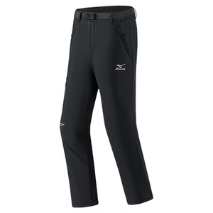 Mizuno/美津浓秋冬防风防水刺绣加绒软壳裤男女户外冲锋登山长裤