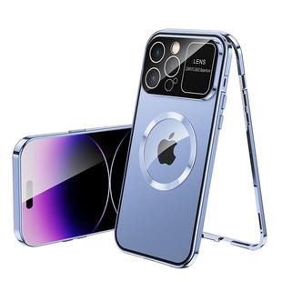 大视窗金属边框前后双面适用16promax苹果iphone15pro手机壳14玻璃防窥13壳膜一体全包镜头膜12保护壳磁吸