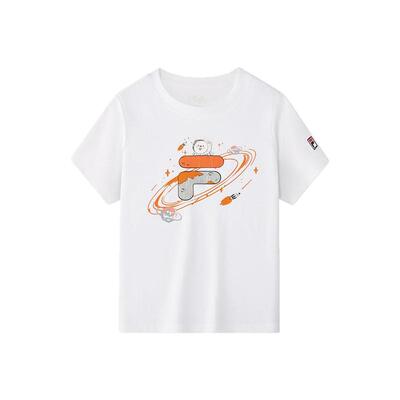 FILA斐乐男女童短袖星球T恤